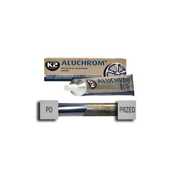 Pasta polish curatare si lustruire suprafete cromate si aluminiu K2 Aluchrom 120g Cod: K0031 - 2- Roveli