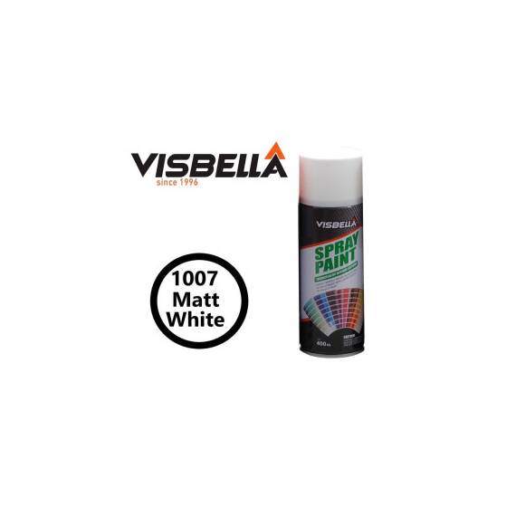 Spray vopsea Visbella Alb Mat 400ml Cod: 1007 - - Roveli