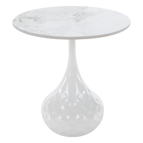 Masuta de cafea, marmura alba/metal, EBREL NEW - - Roveli