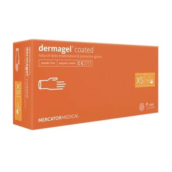 Manusi examinare Latex, nepudrate, Dermagel - 2- Roveli