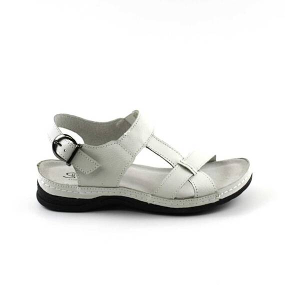 ​Sandale dama , comode , din piele naturala KT07-WHITE/X, Culoare (12): Alb, Marime (12): 37 - 3- Roveli