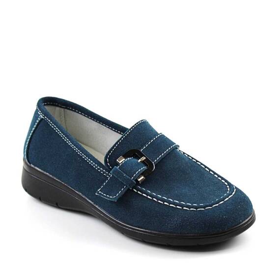​Pantofi comozi de dama , din piele naturala JY3151-GREEN/X, Culoare (12): Bleumarin, Marime (12): 37* - - Roveli