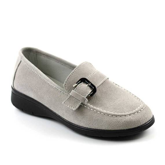 ​Pantofi comozi de dama , din piele naturala JY3151-GREY/X, Culoare (12): Gri, Marime (12): 37* - - Roveli