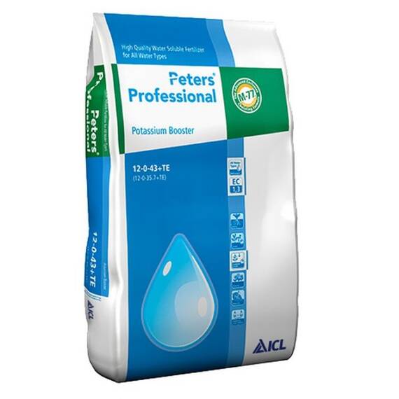 Peters Professional Potassium Booster 12-00-43+ME 15 Kg - - Roveli