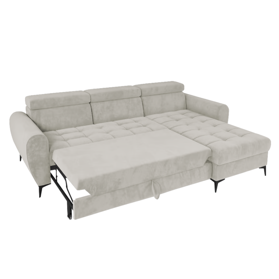 Set canapele de colt, crem, dreapta, BARTY ROH - 5- Roveli