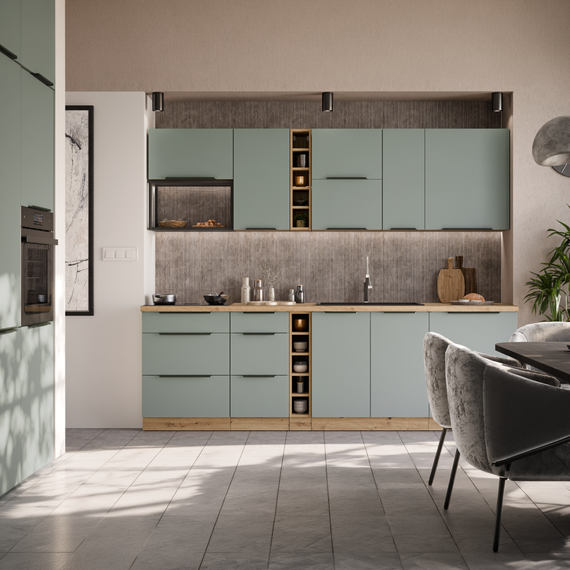 Dulapior de colt superior, aquamarine/stejar artisan, ARSANY 60x60 GN-72 1F - 10- Roveli