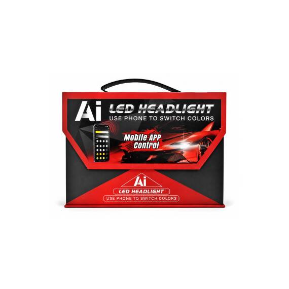 Becuri LED H1 CANBUS cu control prin aplicatie Bluetooth 90W 15000 lumeni 3000K-8000K 12-24V Cod: LX-V88APP-H1 - 4- Roveli