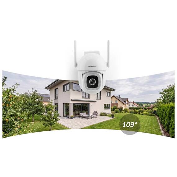 Camera supraveghere WiFi exterior Berdsen, IP rotativa PTZ 350 grade, 5MP Super HD 2880x1620, IR 10m + LED lumina alba, IP65, audio bidirectional, detectie AI persoane si vehicule, sirena integrata, Tuya Smart Life, alba - 13- Roveli