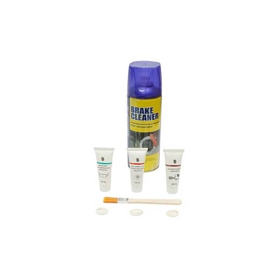 Kit intretinere sistem franare cu spray curatare frane pasta anti-scartait lubrifiant si vaselina etrieri Cod: BK91259 - - Roveli