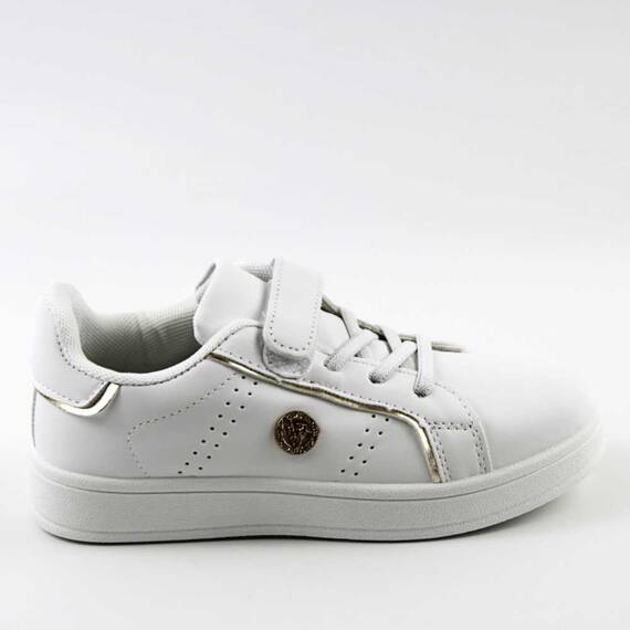 Pantofi sport pentru copii, cu accesoriu auriu LP311Y-WHITE/G, Culoare (12): Alb, Marime (12): 35 - 3- Roveli