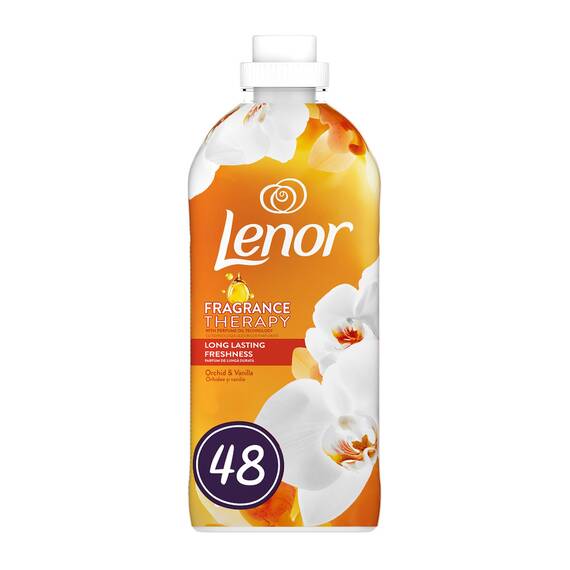 Balsam de rufe Lenor Fragrance Therapy, parfum Orhidee si Vanilie, cu tehnologia uleiurilor parfumate, prospetime de lunga durata, catifelare pe baza de plante, 1.2 l, 48 spalari - - Roveli