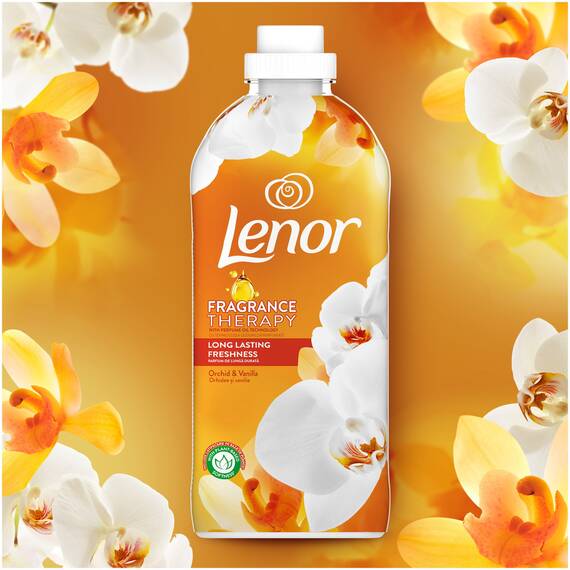 Balsam de rufe Lenor Fragrance Therapy, parfum Orhidee si Vanilie, cu tehnologia uleiurilor parfumate, prospetime de lunga durata, catifelare pe baza de plante, 1.2 l, 48 spalari - 2- Roveli