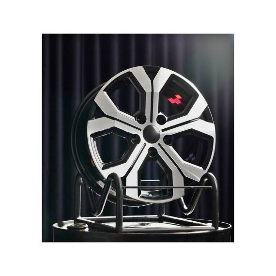 Jante AGT 17x6.5 ET40 5x114.3 negru polish compatibile Dacia Renault Nissan Toyota Cod: AGT 17260-1491 - 2- Roveli