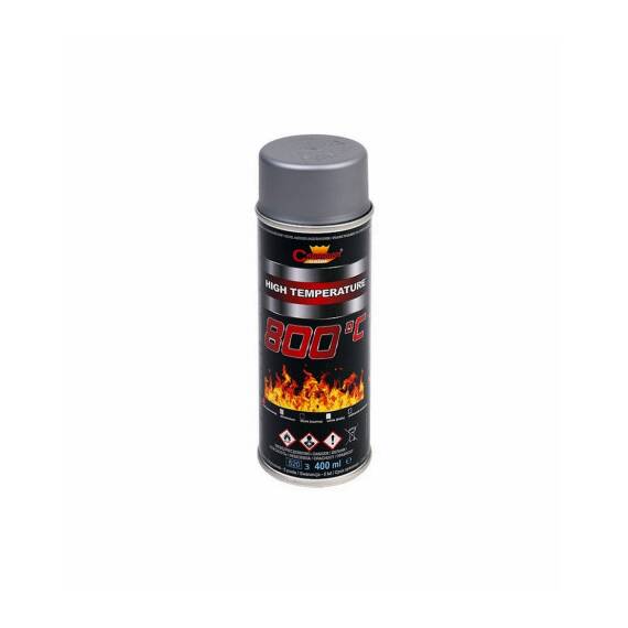 Spray vopsea rezistent termic 800°C argintiu Champion profesional 400ml Cod: 9006 - - Roveli