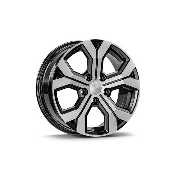 Jante AGT 17x6.5 ET40 5x114.3 negru polish compatibile Dacia Renault Nissan Toyota Cod: AGT 17260-1491 - - Roveli