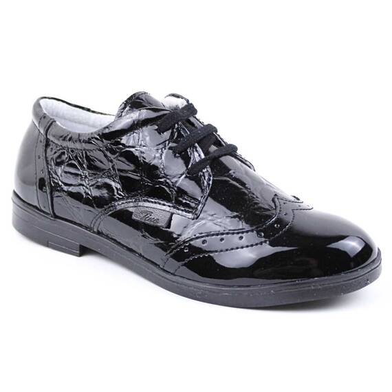 ​Pantofi stil Oxford , pentru copii , din piele naturala 3227-NEGRU/S - - Roveli