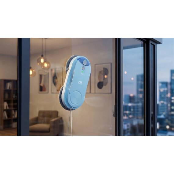 Robot de curatat geamuri ETA Finestro Smart ETA632990000, aspirare 5000 Pa, 65 ml, cablu 5 m, aplicatie mobila, albastru deschis - 7- Roveli