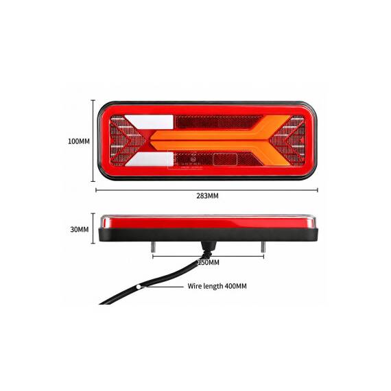 Lampi LED spate multifunctionale universale 12-36V semnalizare dinamica 5 functii set 2 bucati  Cod: ST0750 - 5- Roveli