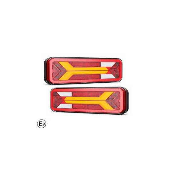 Lampi LED spate multifunctionale universale 12-36V semnalizare dinamica 5 functii set 2 bucati  Cod: ST0750 - - Roveli