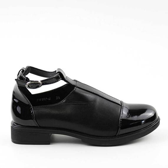 ​Pantofi de dama , cu bareta pe glezna E9197-2-BLACK, Culoare (12): Negru, Marime (12): 38 - 3- Roveli