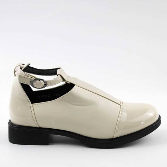 Pantofi de dama , cu bareta pe glezna E9197-2-BLEIGE, Culoare (12): Bej, Marime (12): 36 - 3- Roveli