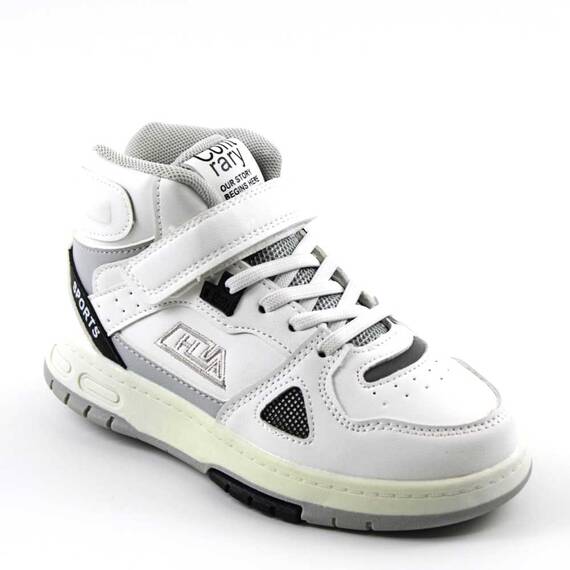 Ghete sport , unisex , pentru copii C30512-7-WHITE, Culoare (12): ALB/GRI, Marime (12): 32 - - Roveli