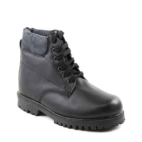 Bocanci imblaniti , unisex , din piele naturala 2348-NEGRU/3X, Culoare (12): Negru, Marime (12): 36 - - Roveli