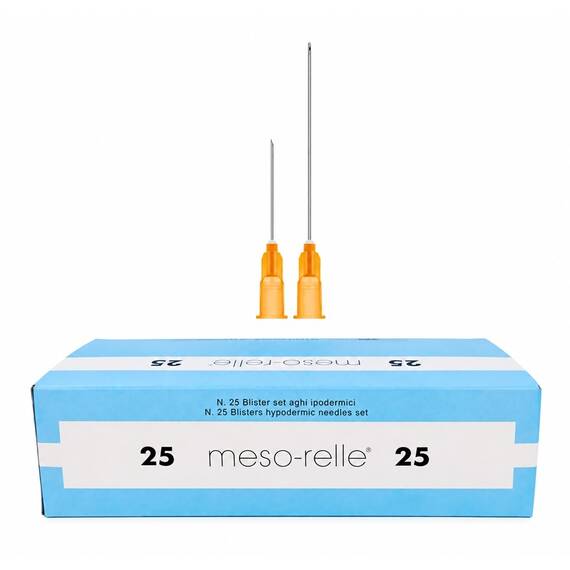 Canula Meso-Relle - ac intradermic 25Gx50 mm, ac pilot 23Gx25 mm - - Roveli