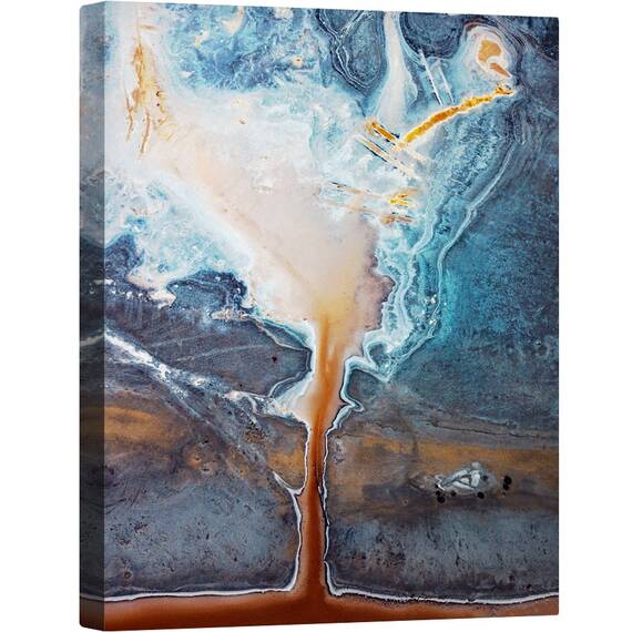 Tablou canvas - Campuri de Sare, Aerial, Deasupra, Peisaj, 75 x 100 cm - - Roveli