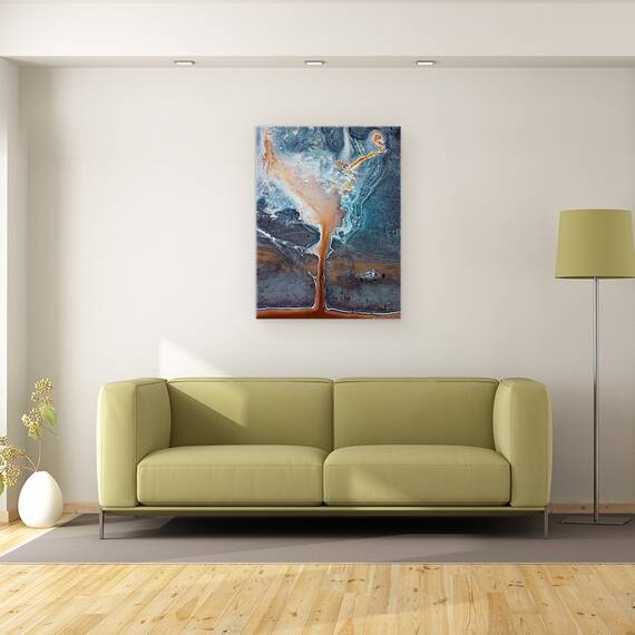 Tablou canvas - Campuri de Sare, Aerial, Deasupra, Peisaj, 75 x 100 cm - 2- Roveli