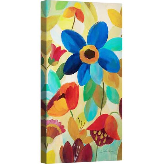 Tablou canvas - Flori colorate, 50 x 100 cm - - Roveli