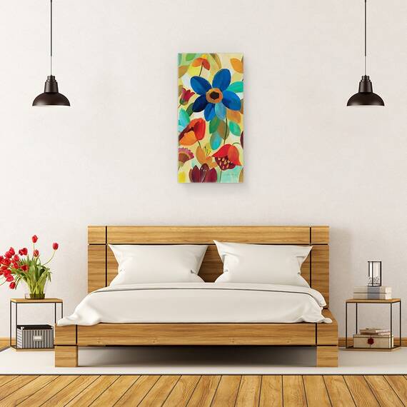 Tablou canvas - Flori colorate, 50 x 100 cm - 3- Roveli