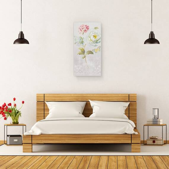 Tablou canvas - Foaie de flori textile I, 50 x 100 cm - 3- Roveli