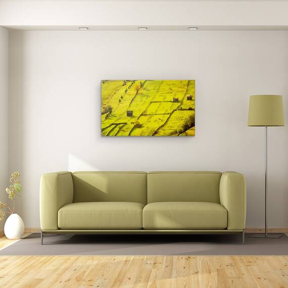 Tablou canvas - Geometric, Sadova, Romania, Toamna, Verde, Rural, Rural, 50 x 80 cm - 2- Roveli