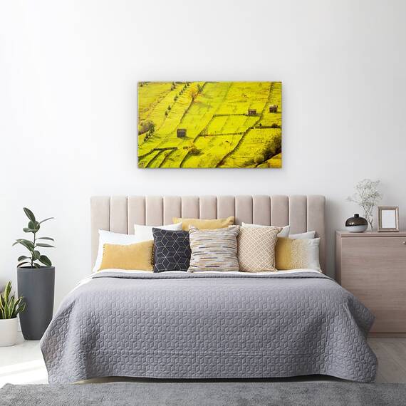 Tablou canvas - Geometric, Sadova, Romania, Toamna, Verde, Rural, Rural, 50 x 80 cm - 3- Roveli