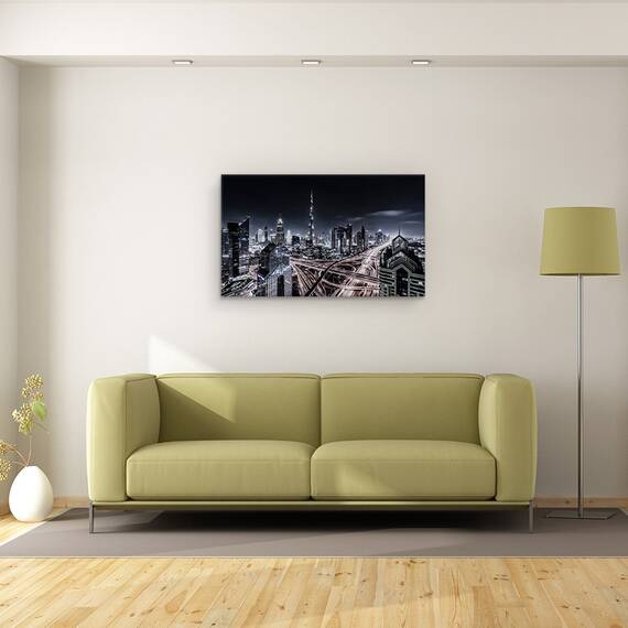 Tablou canvas - Magnum, Dubai, Eau, Burj al khalifa, Drum, Strada, 50 x 80 cm - 2- Roveli