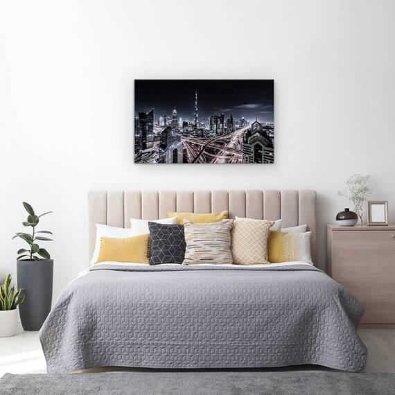 Tablou canvas - Magnum, Dubai, Eau, Burj al khalifa, Drum, Strada, 50 x 80 cm - 3- Roveli