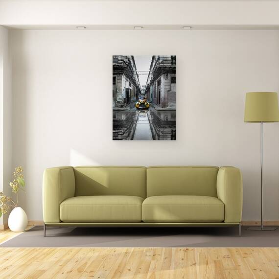 Tablou canvas - Masina Veche Clasica in Havana, American, Havana, Batran, Parcat, Retro, Strada, 75 x 100 cm - 2- Roveli
