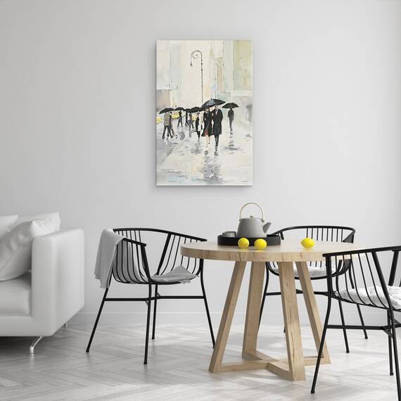 Tablou canvas - Oras in ploaie, 80 x 120 cm, Marime: 60 x 90 cm - 4- Roveli