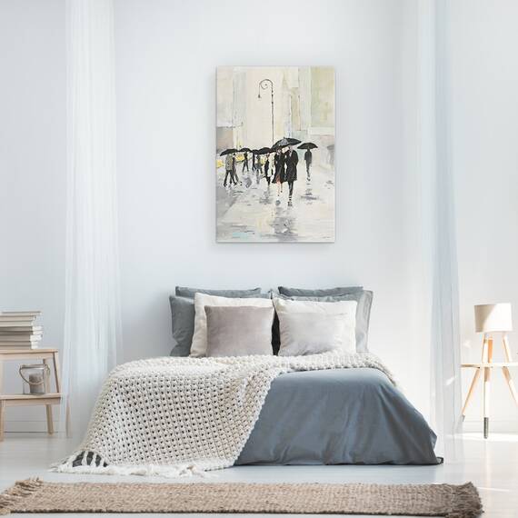 Tablou canvas - Oras in ploaie, 80 x 120 cm, Marime: 80 x 120 cm - 3- Roveli