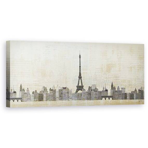 Tablou canvas - Orizontul Eiffel, 30 x 90 cm - - Roveli