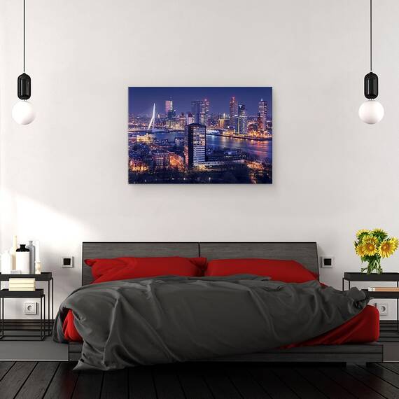 Tablou canvas - Rotterdam, Olanda, Turn, Rotterdam, Oras, Arhitectura, Olanda, 40 x 60 cm - 3- Roveli