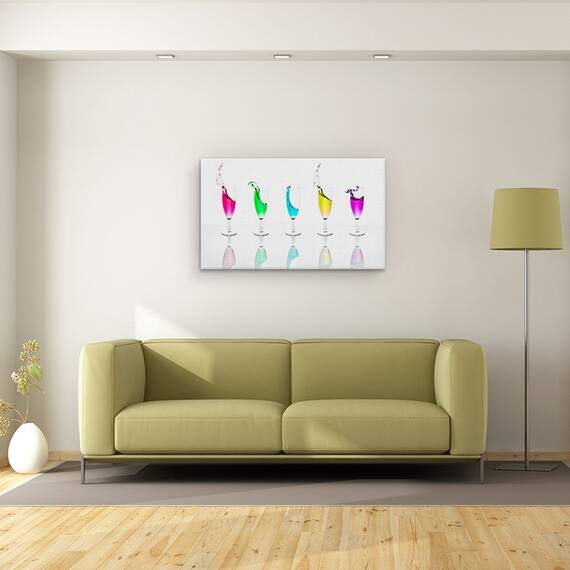 Tablou canvas - Stropi, Bautura, Sticla, Stropi, Apa, Culoare, Culori, 50 x 80 cm - 2- Roveli