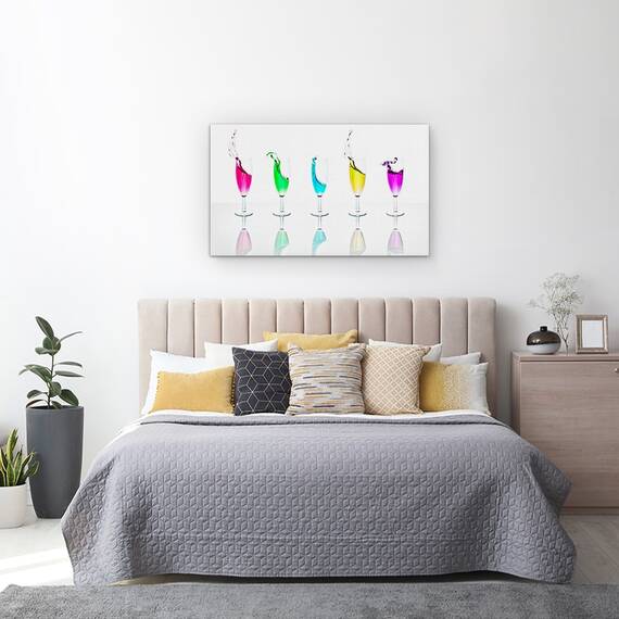 Tablou canvas - Stropi, Bautura, Sticla, Stropi, Apa, Culoare, Culori, 50 x 80 cm - 3- Roveli