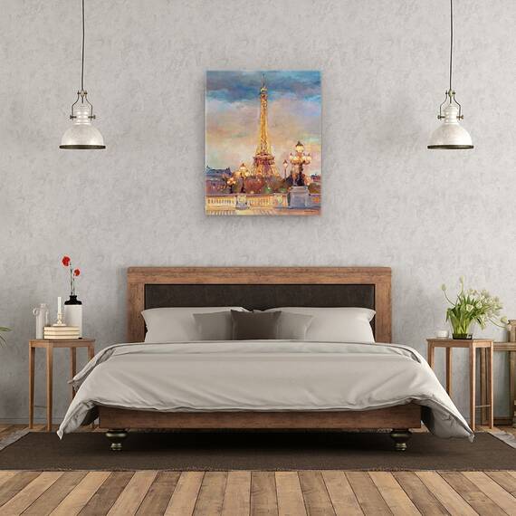 Tablou canvas - Turnul Eiffel seara, 60 x 75 cm - 3- Roveli