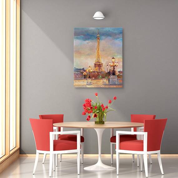 Tablou canvas - Turnul Eiffel seara, 60 x 75 cm - 4- Roveli