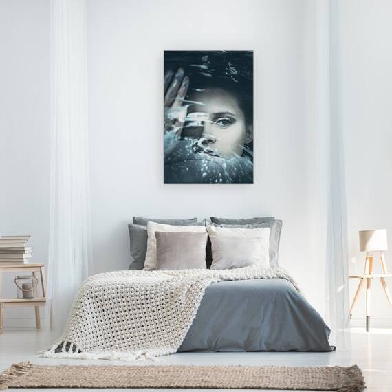 Tablou canvas - Viola, Portret, Ochi, Fata, Fereastra, Parbriz, Femeie, 40 x 60 cm - 3- Roveli