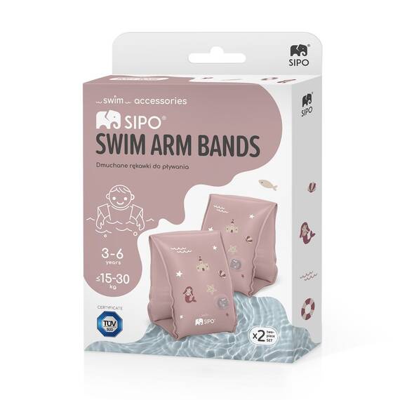 Aripioare gonflabile de inot SIPO, sustinatoare pentru copii 3-6 ani (15-30 kg), Pink - 7- Roveli