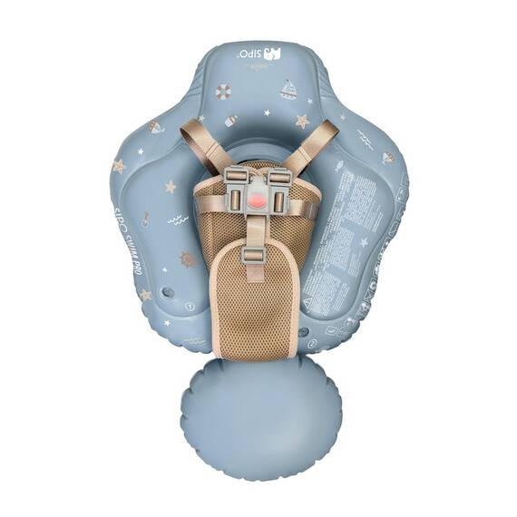 Colac gonflabil de inot SIPO Swim Pro, sustinator pentru bebelusi 6-36 luni (11-18 kg), Blue - 2- Roveli