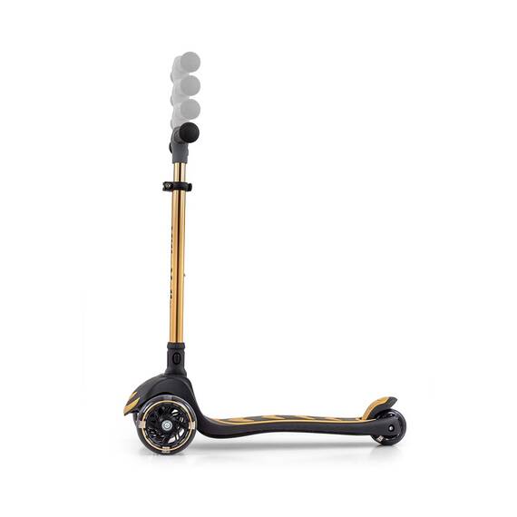 Trotineta pliabila Milly Mally Boogie Gold, roti din silicon cu Led, platforma antiderapanta, greutate admisa 50 kg - 6- Roveli